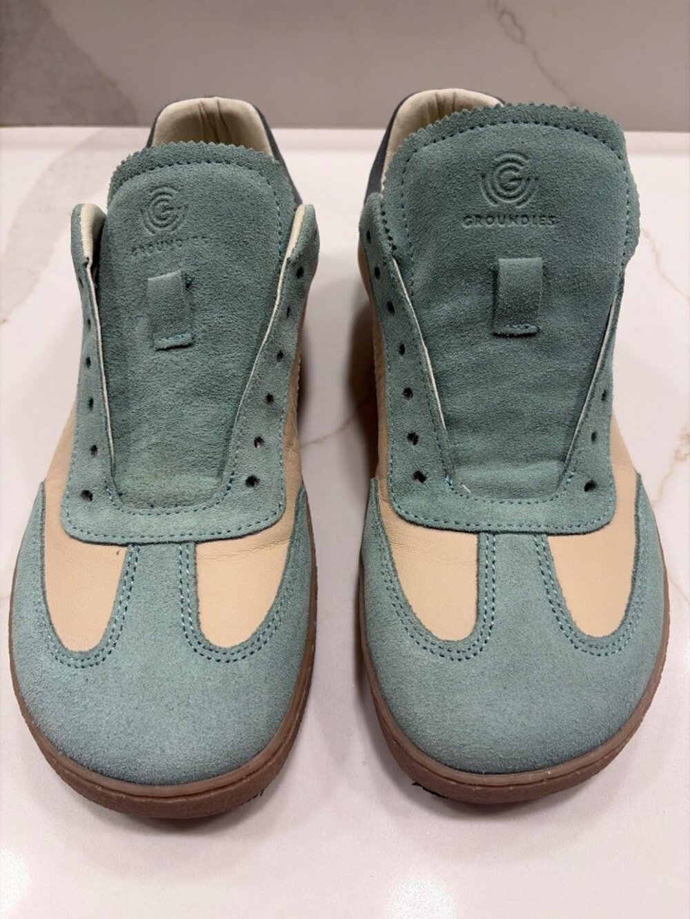 NWOT Groundies Panama Suede-Panelled Sneakers Barefoot Shoes Women's 8
